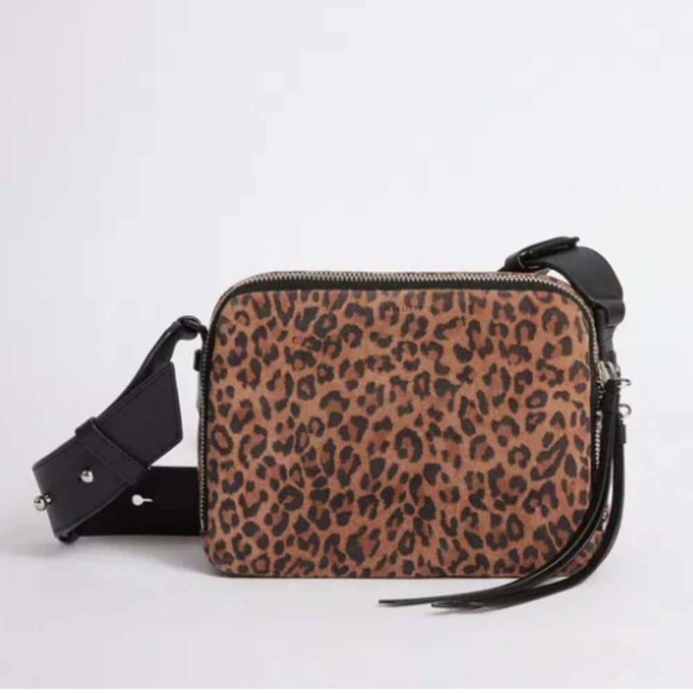 All Saints Suede Cheetah Purse